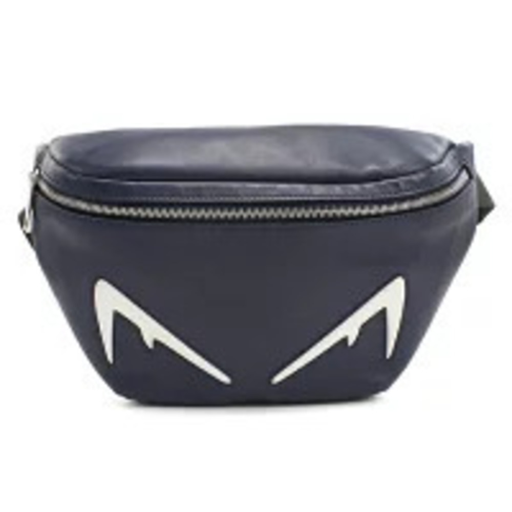 Fendi Body Bag Monster Belt Leather Navy Blue Crossbody Cool